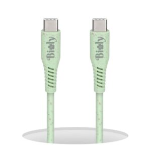 anco Bioly USB-C auf USB-C Ladekabel / Datenkabel 1,5 m - light green